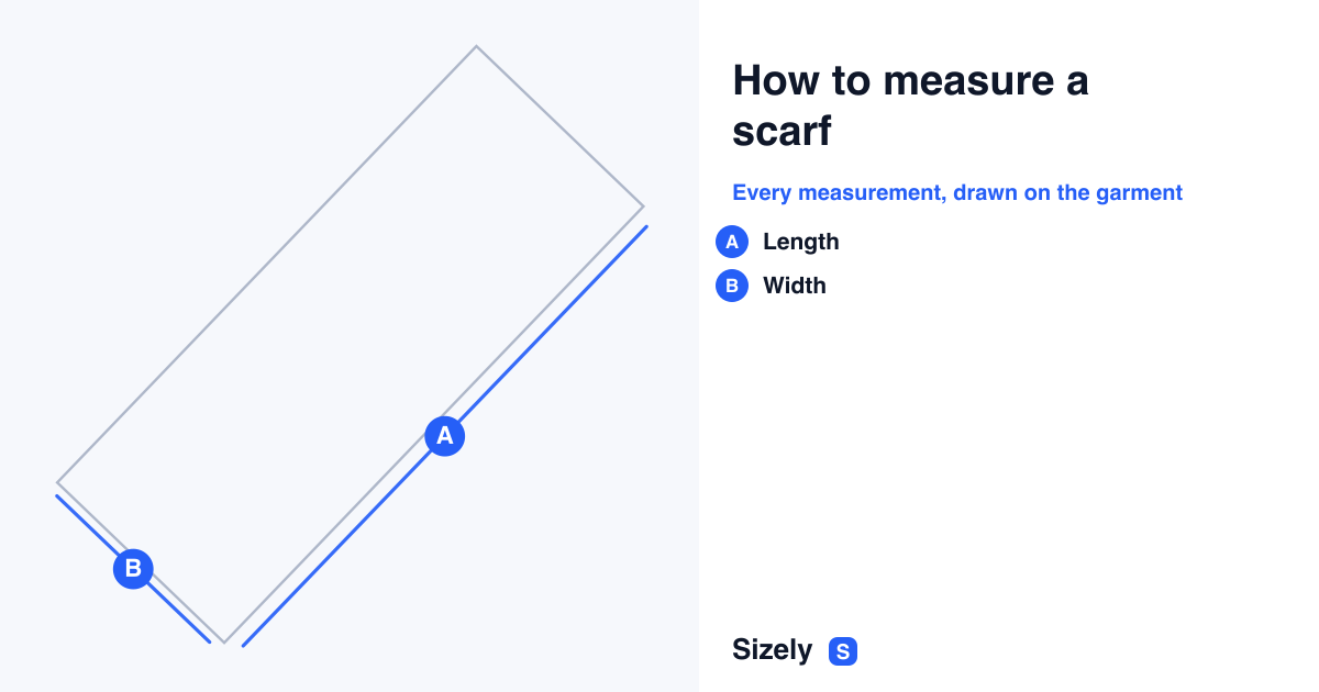 How to measure a scarf | Sizely Blog