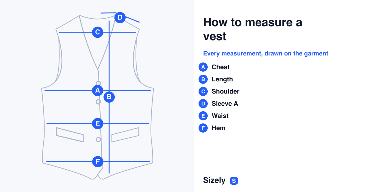 Vest Measurement How to measure a vest | Sizely Blog