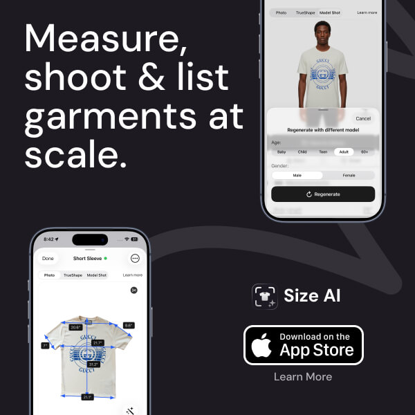 Size AI: measure, shoot and list garments at scale