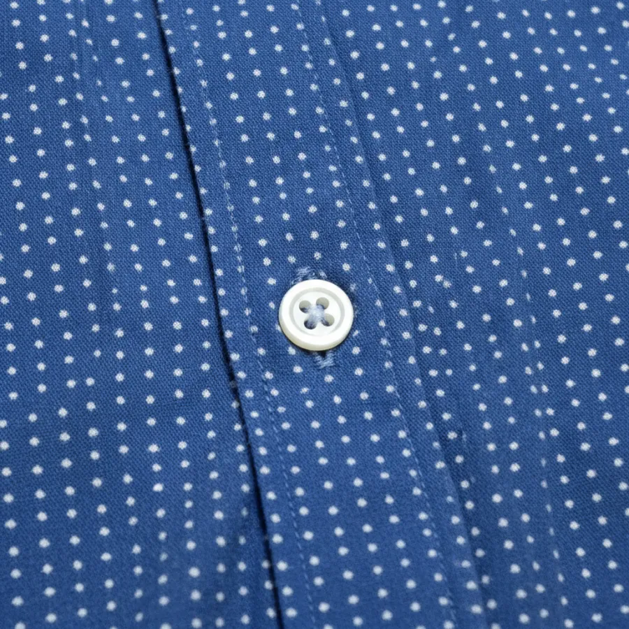 Fabric close-up of a blue check shirt